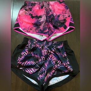 Vibrant Pink and Black Athletic Shorts